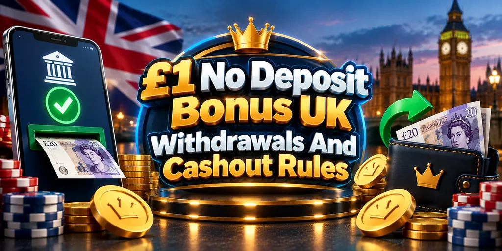 £1 No Deposit Bonus UK Withdrawals And Cashout Rules