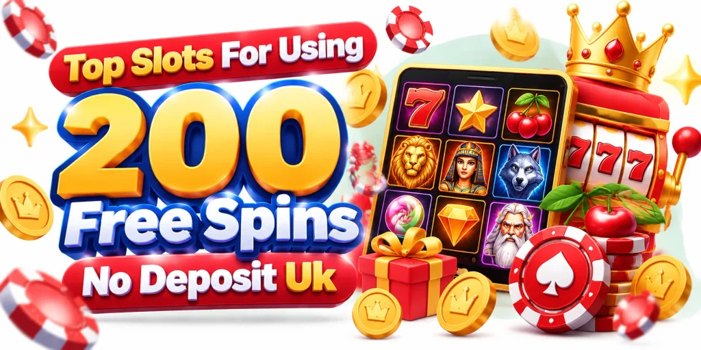 Top Slots For Using 200 Free Spins No Deposit UK